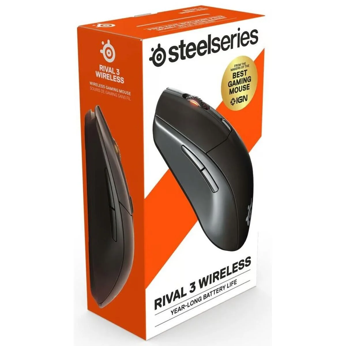 SteelSeries Rival 3 Wireless Gaming Mouse, 18,000 DPI, 2.4GHz & Bluetooth 5.0