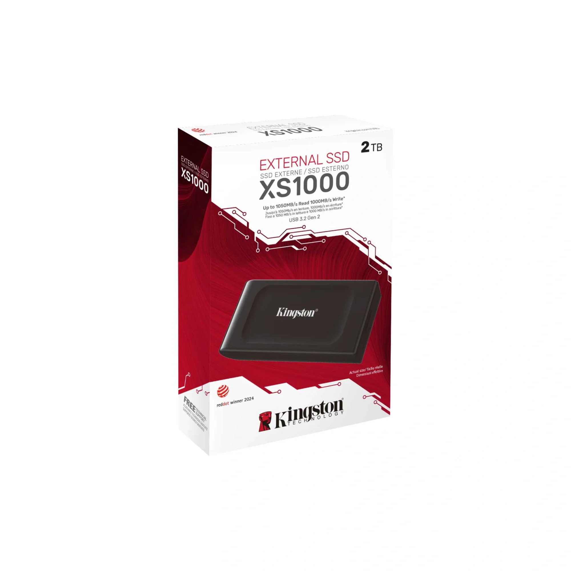 هارديسك خارجي محمول بسعة SSD Kingston XS1000 - 2TB - Image 1