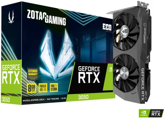 ZOTAC GAMING GeForce RTX 3050 ECO 8GB GDDR6 Graphics Card