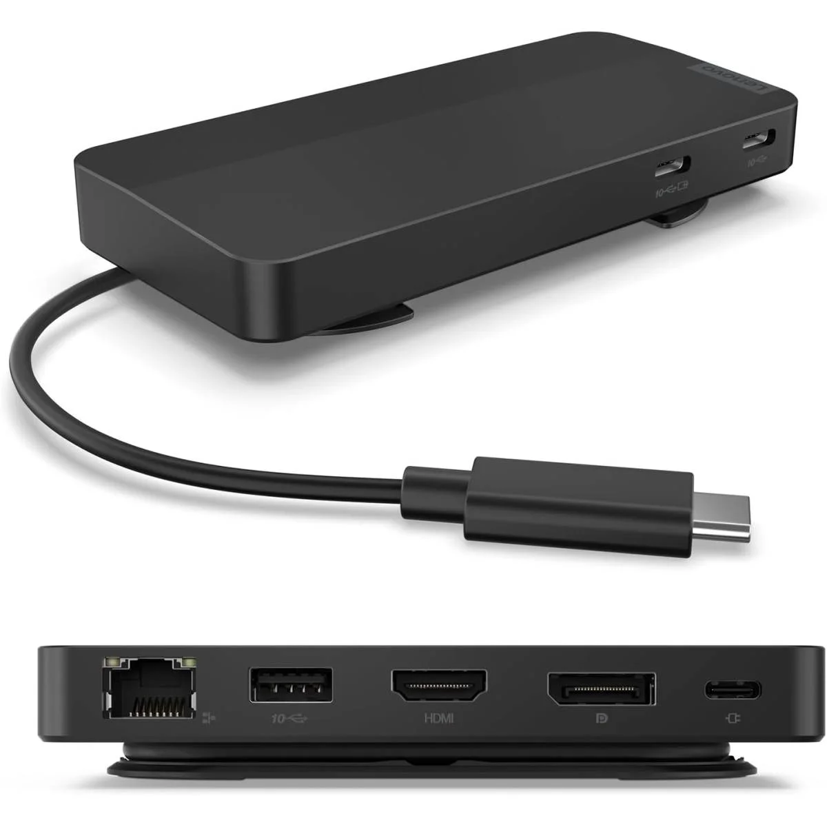 Lenovo 40B90100UK USB-C Dual Display Travel Dock 7-in-1 with Dual 4K 60Hz, 65W PD and Gigabit Ethernet - Image 2