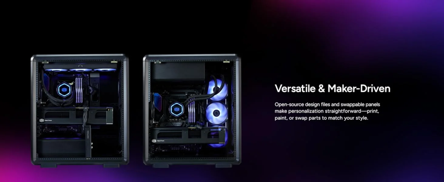Cooler Master MasterFrame 500 Mesh ATX Mid-Tower PC Case with 360mm Radiator Support, USB-C, Black - Thumbnail 16