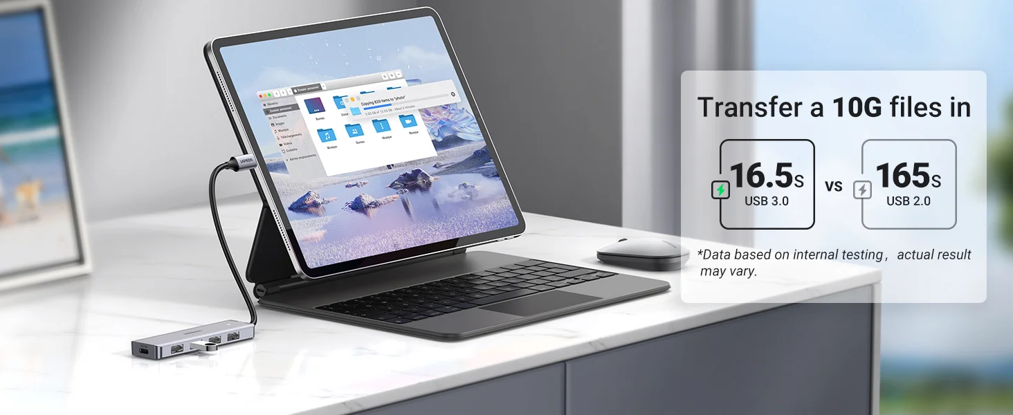 موزع Ugreen USB-C إلى 4 منافذ USB 3.0 بسرعة 5Gbps - Thumbnail 13