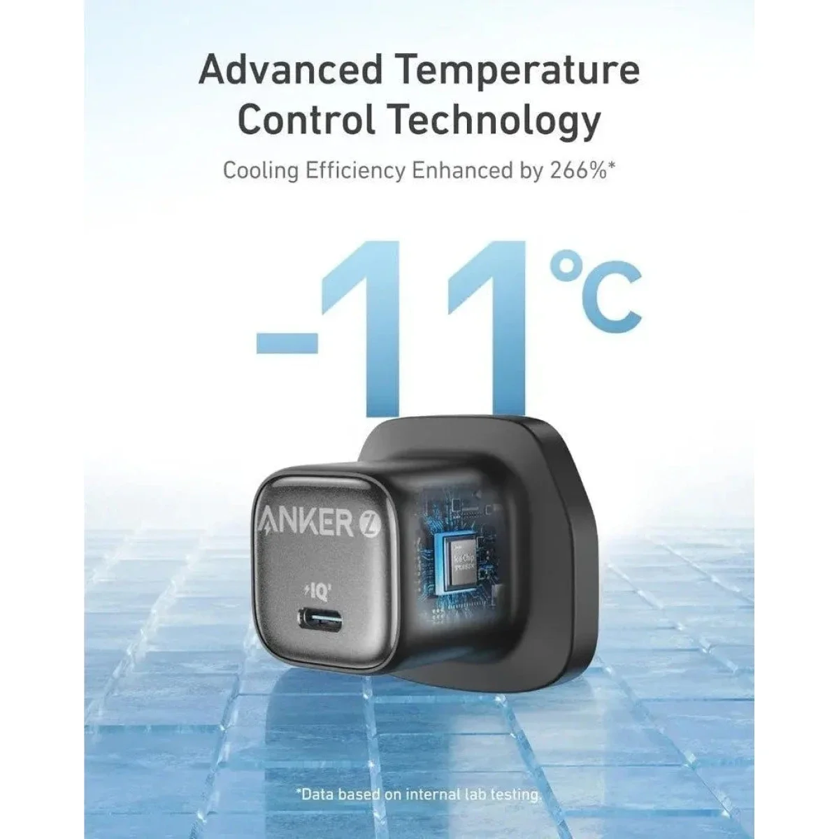 شاحن Anker Zolo Charger ICE بقدرة 20W GaN USB-C للشحن السريع - أسود - Thumbnail 5