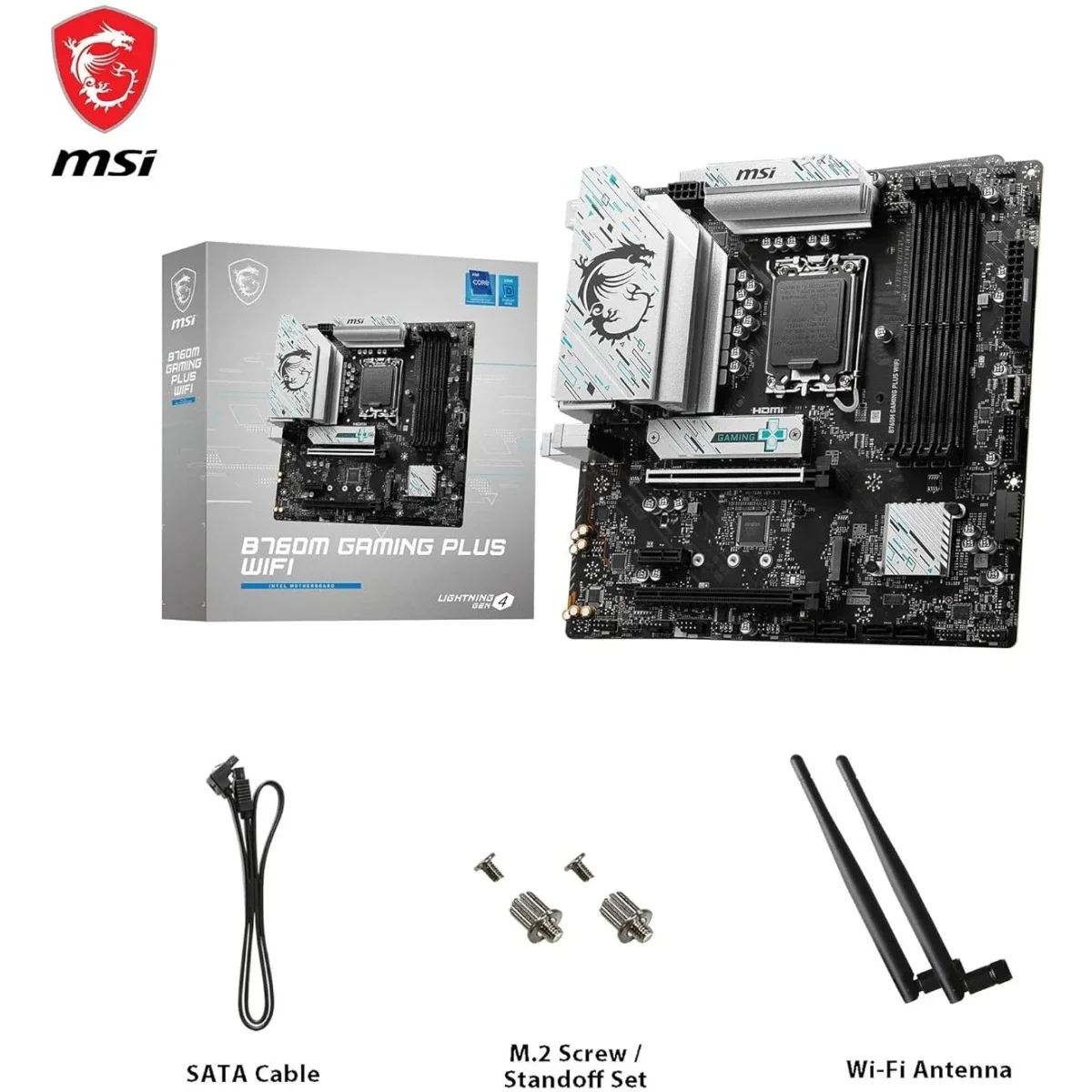 لوحة أم MSI B760M GAMING PLUS WIFI 6E mATX DDR5 مع PCIe 4.0 و2x M.2 - Image 7