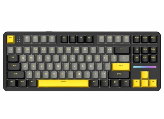 كيبورد ألعاب ميكانيكي ATTACK SHARK X87 بحجم 80% واتصال ثلاثي Star Black