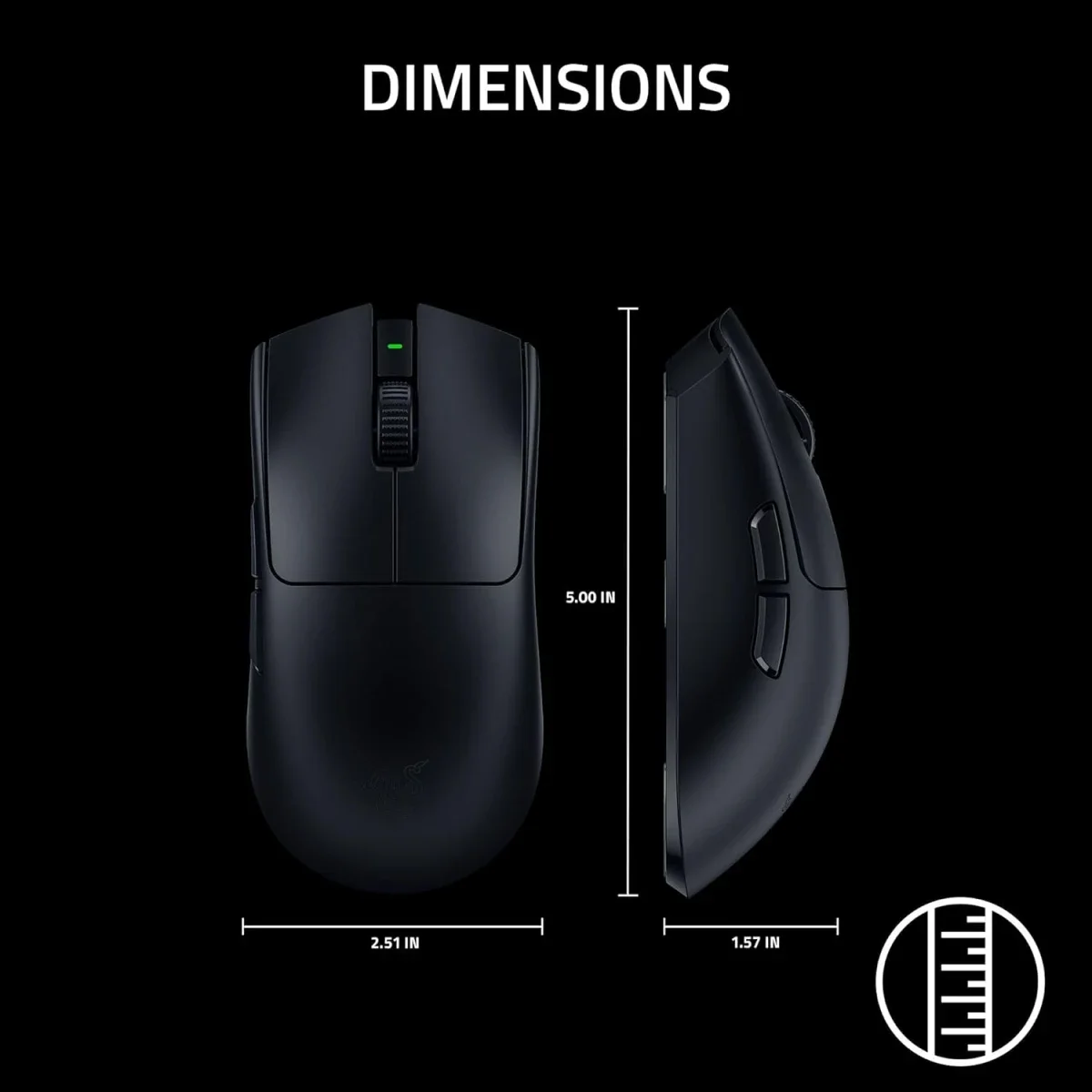 ماوس ألعاب Razer Viper V3 Pro SE لاسلكي بدقة 35K DPI، أسود - Thumbnail 8