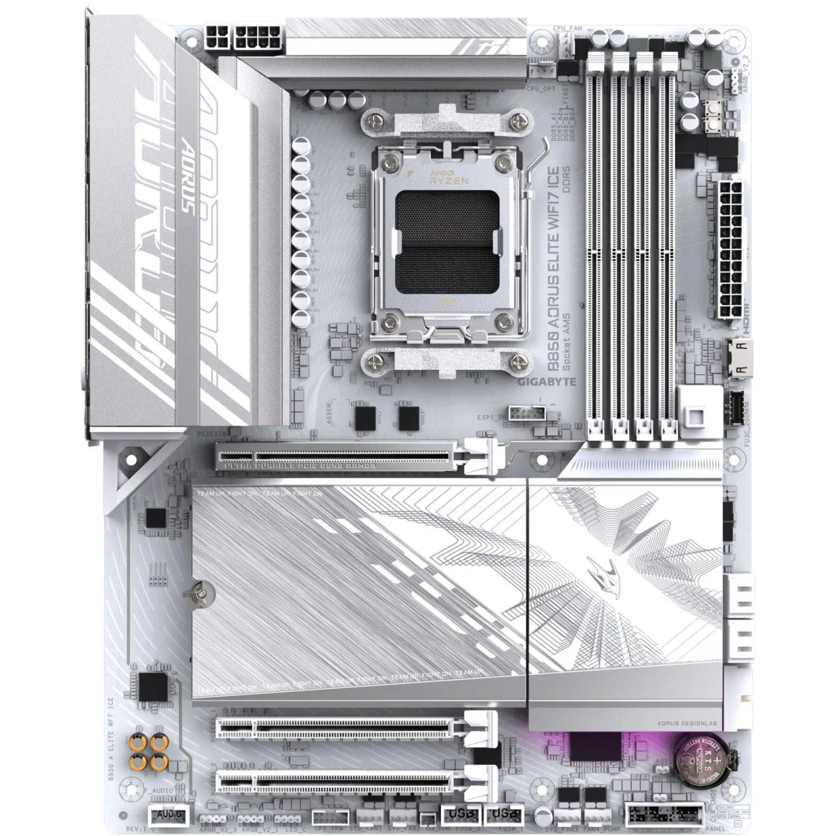 GIGABYTE AM5 ATX DDR5 Wi-Fi 7 Motherboard B850 AORUS ELITE WIFI7 ICE - Thumbnail 2