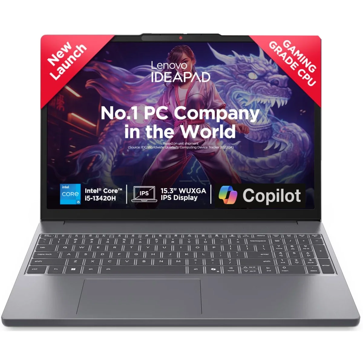 Lenovo IdeaPad Slim 3 15IRH10 Laptop Intel Core i5-13420H 15.3 Inch IPS Full HD+ 8GB RAM 512GB SSD Luna Grey