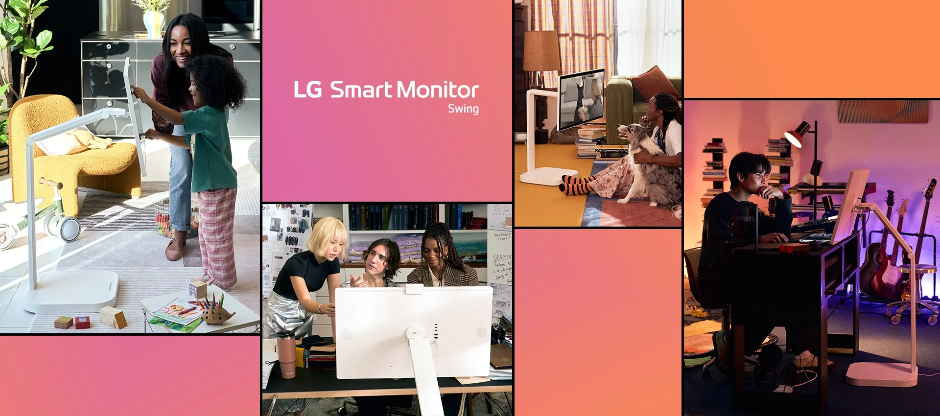 شاشة LG 32U889SA Swing ذكية تعمل باللمس 31.5 إنش 4K UHD IPS مع حامل متحرك قابل للتعديل - أبيض - Thumbnail 6