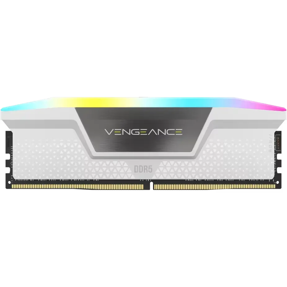 رام Corsair VENGEANCE RGB DDR5 سعة 64GB (2x32GB) بسرعة 6000MHz أبيض - Image 2