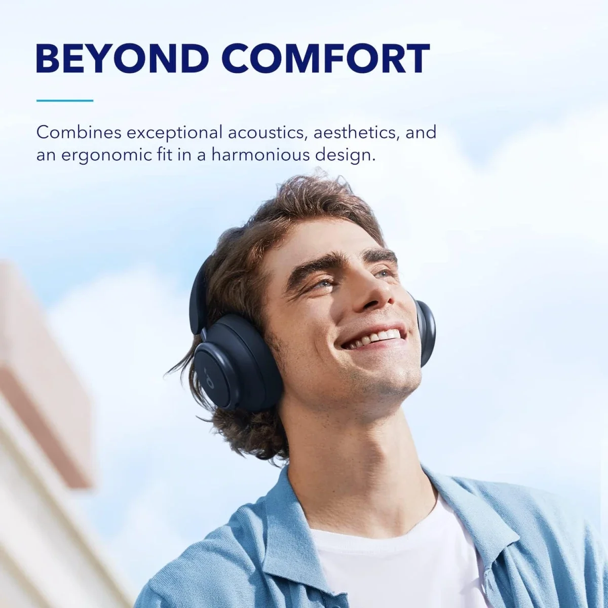 Anker Soundcore Space Q45 Adaptive ANC Wireless Headphones, Blue - Thumbnail 7