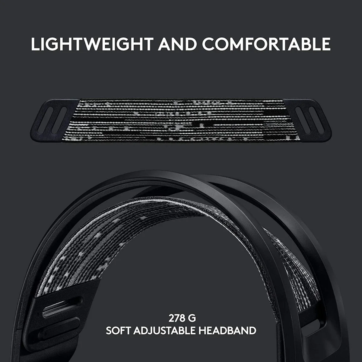 سماعة ألعاب Logitech G733 لاسلكية بتقنية LIGHTSPEED وإضاءة LIGHTSYNC RGB وميكروفون Blue VO!CE، أسود - Thumbnail 3