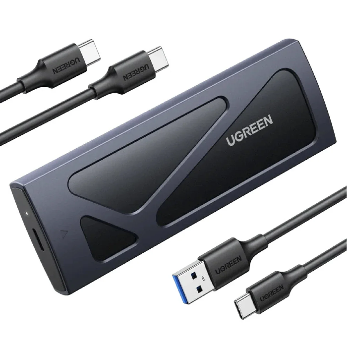 حافظة Ugreen لأقراص M.2 NVMe SSD بمنفذ USB-C بسرعة 10Gbps من الألومنيوم بدون أدوات