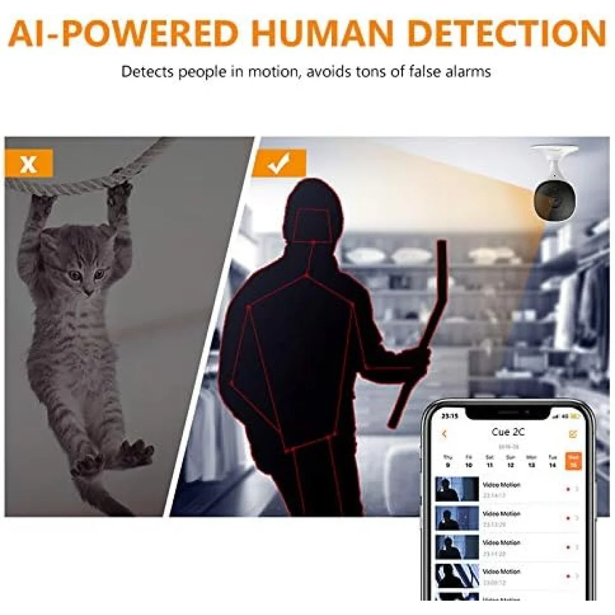 IMOU Cue 2C 1080p Wi-Fi Indoor Security Camera with Night Vision - Thumbnail 5