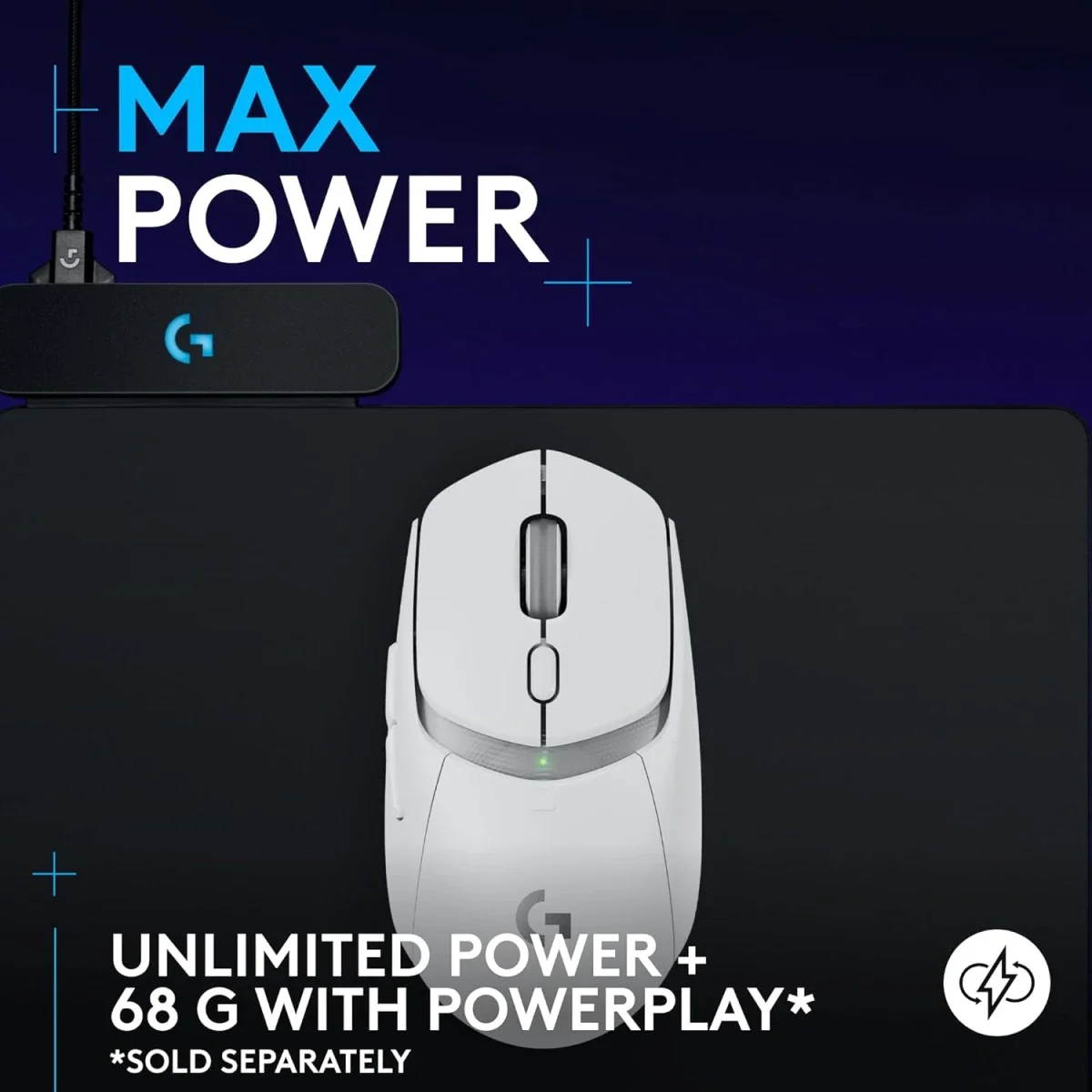 ماوس ألعاب لاسلكي Logitech G309 LIGHTSPEED بمستشعر HERO 25K - أبيض - Thumbnail 7
