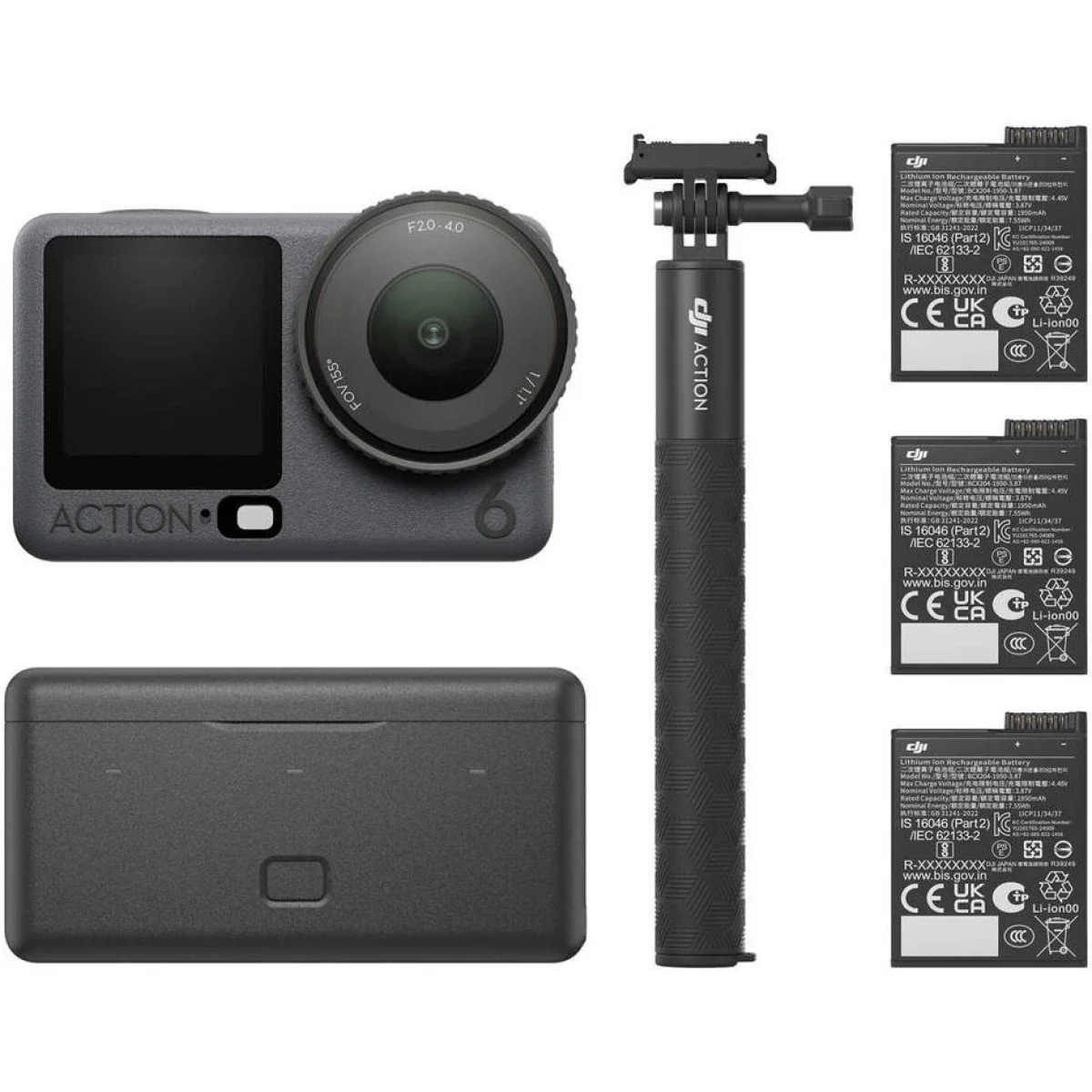 كاميرا أكشن DJI Osmo Action 6 Adventure Combo بدقة 38MP وتصوير 4K120