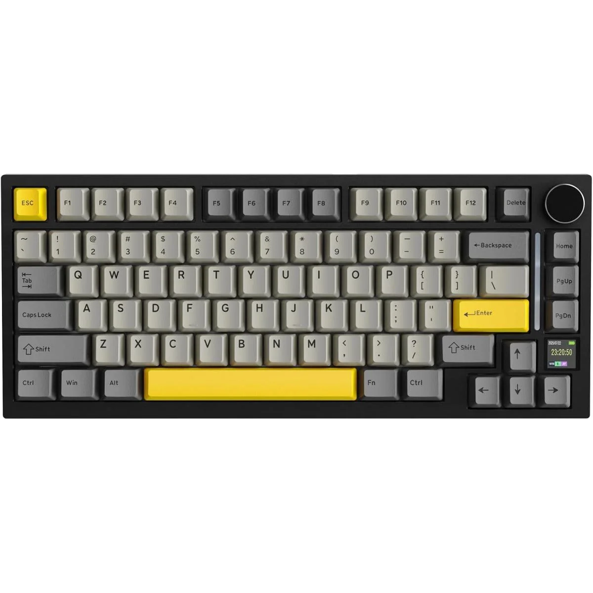 لوحة مفاتيح ألعاب ميكانيكية ATTACK SHARK X820 Ultra لاسلكية 75% مع شاشة TFT - Star Black