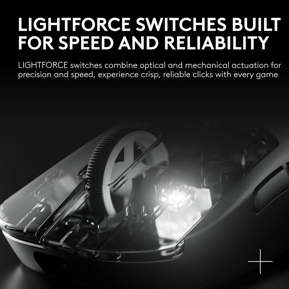 ماوس ألعاب لاسلكي Logitech PRO X SUPERLIGHT 2c بوزن 51 جم ودقة 44K DPI ومعدل استطلاع 8 كيلوهرتز، أسود - Thumbnail 2