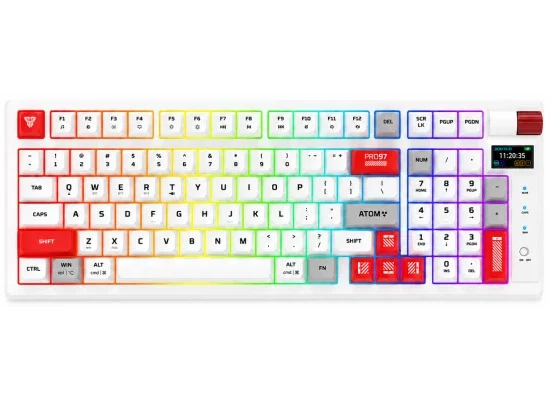 Fantech ATOM PRO97 MK918 Wireless Mechanical Keyboard, White - Image 3