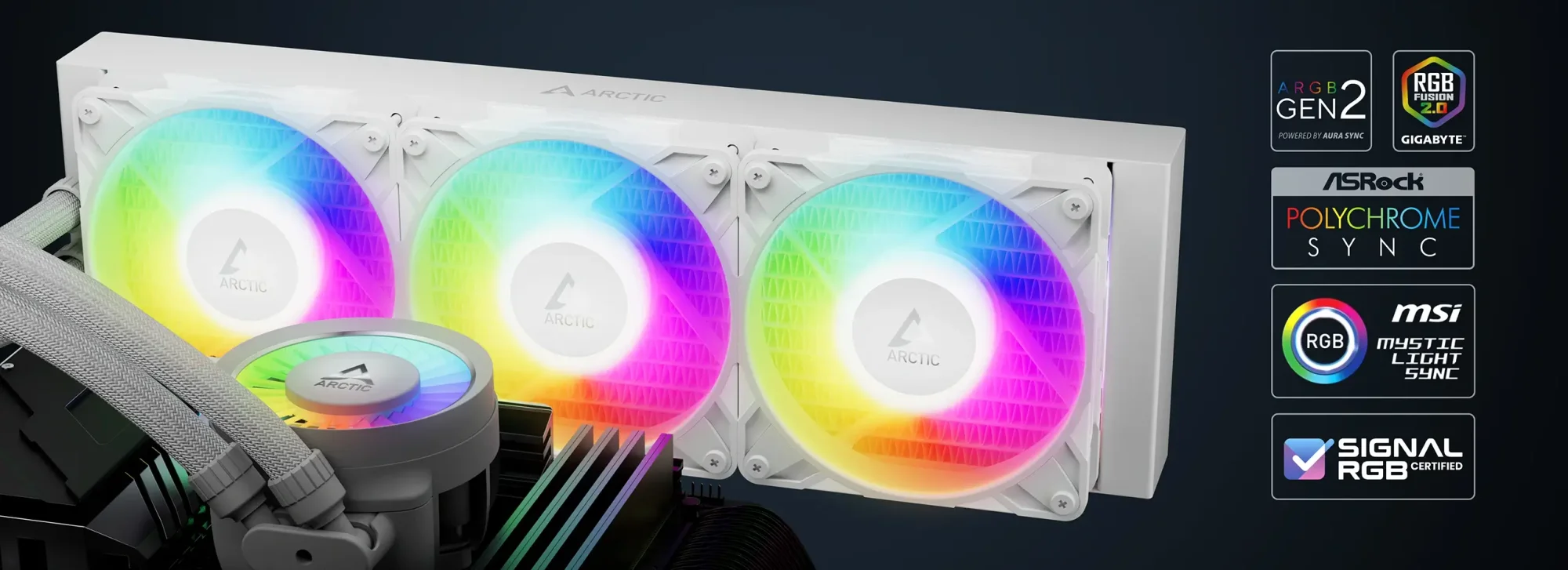 مبرد سائل للمعالج ARCTIC Freezer III Pro 360 A-RGB أبيض الكل في واحد - Image 6