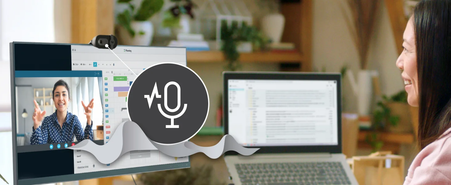 كاميرا ويب Logitech Brio 100 بدقة Full HD 1080p مع ميكروفون وغطاء خصوصية USB-A - أبيض - Thumbnail 14