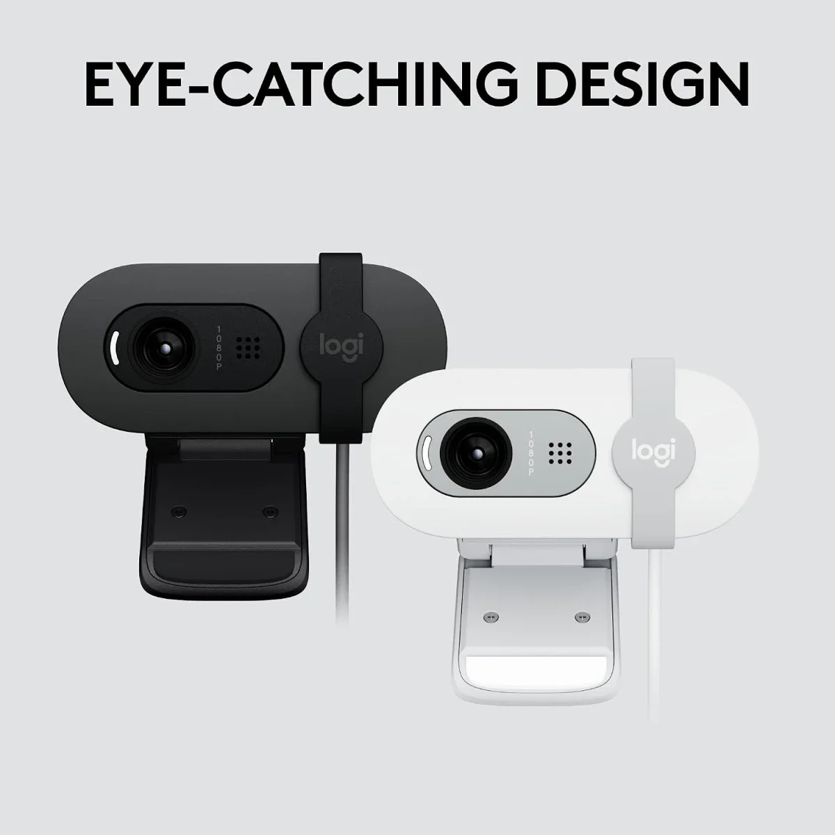 كاميرا ويب Logitech Brio 100 بدقة Full HD 1080p مع ميكروفون وغطاء خصوصية USB-A - أبيض - Thumbnail 5