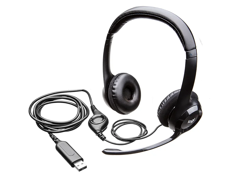 Logitech H390 Wired USB Headset with Noise-Cancelling Microphone, In-Line Controls - Black - Thumbnail 11