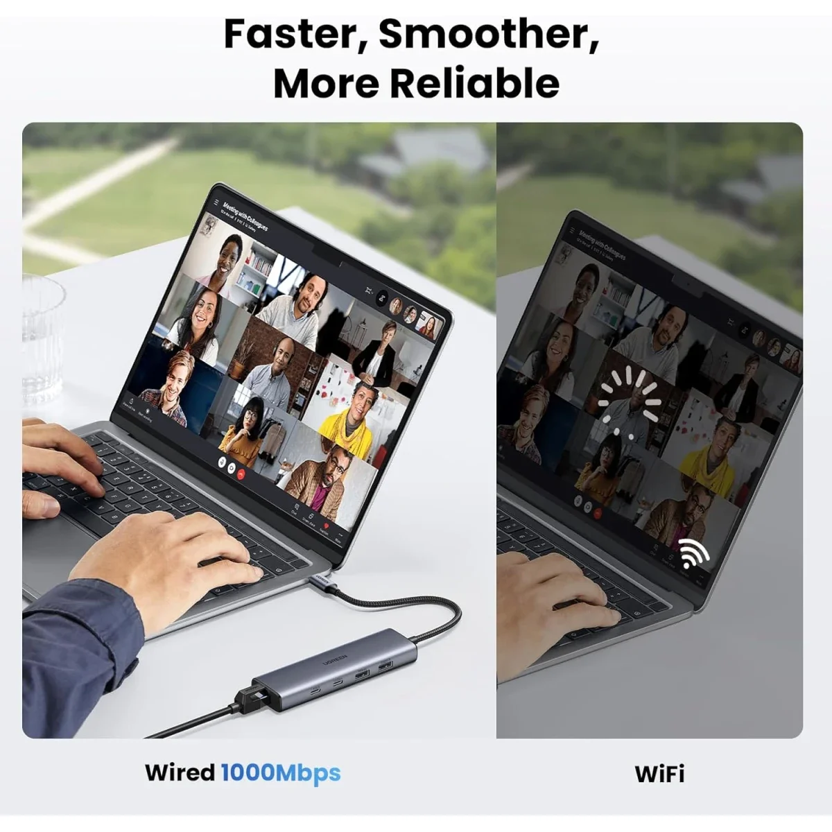 Ugreen 6-in-1 USB-C Hub to Ethernet Adapter with 10Gbps USB 3.2 and Gigabit RJ45 - Image 3