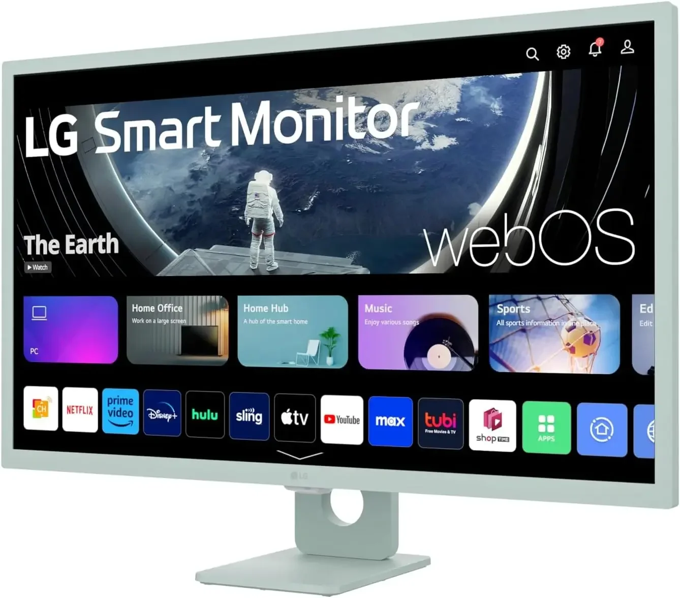 شاشة ذكية LG 32SR50F-G مقاس 32 إنش Full HD IPS مع webOS ومكبرات صوت مدمجة - Thumbnail 3