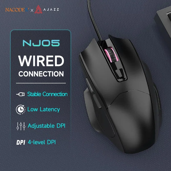 ماوس AJAZZ NJ05 بصري سلكي للمكتب، 3600 DPI، تشغيل مباشر وعجلة تمرير 3D - Image 8