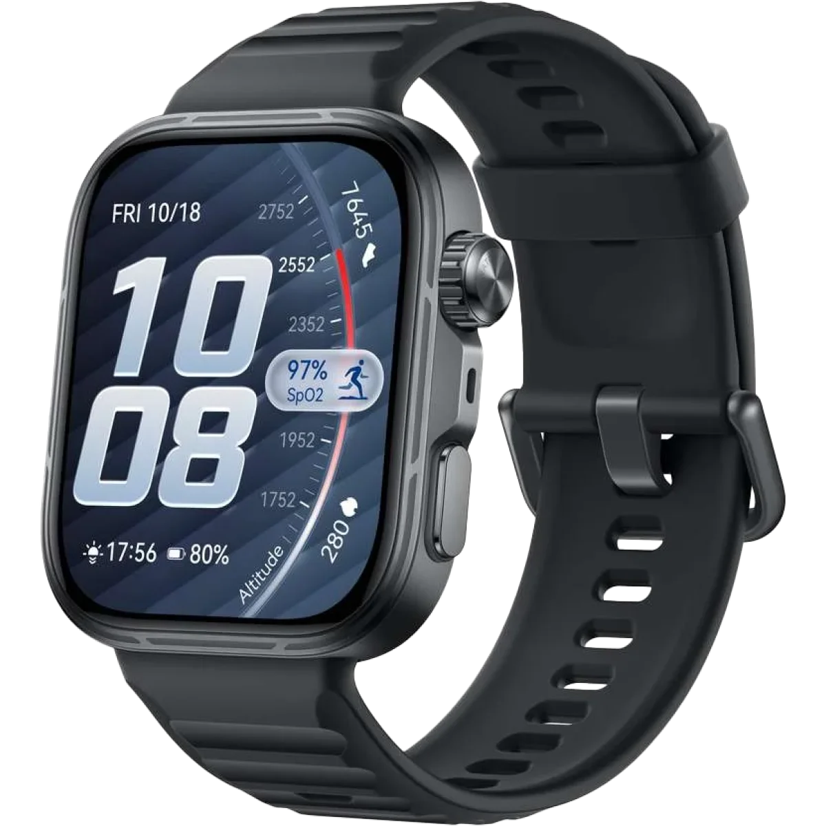 ساعة ذكية HUAWEI WATCH FIT 5 Pro بشاشة AMOLED 1.90 إنش ومقاومة 5ATM سوداء