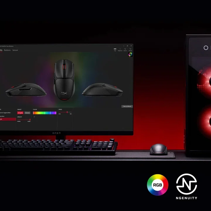 ماوس ألعاب HyperX Pulsefire Fuse لاسلكي وبلوتوث، 75 جم، حتى 850 ساعة، 12000 DPI، أسود - Thumbnail 15