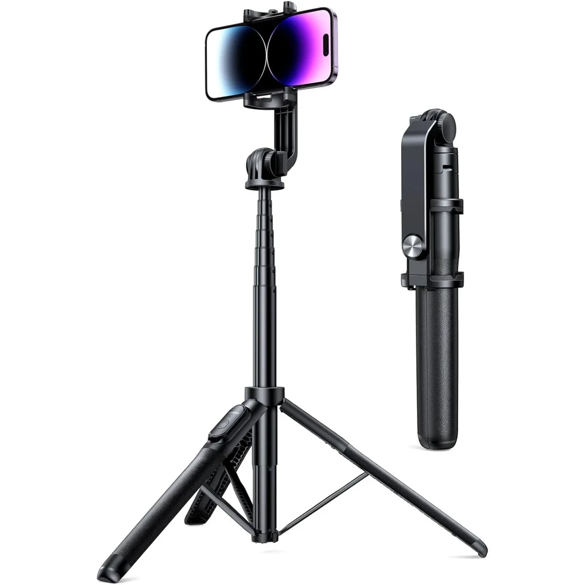 Ugreen 15062 Tripod Selfie Stick with Bluetooth Remote, 1.6m