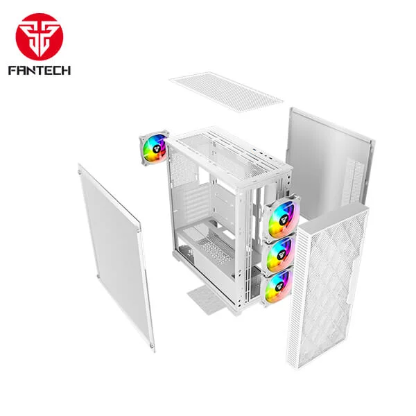 Fantech RHOMBUS XL CG84 Mid-Tower PC Case White - Thumbnail 3