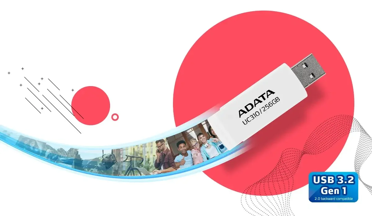 فلاش USB ADATA سعة 128GB لون أسود UC310 - Image 5