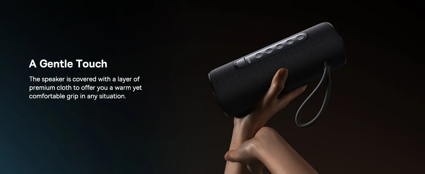 مكبر صوت Baseus AeQur Series VO20 بلوتوث مع إضاءة RGB، 15 واط، تشغيل حتى 15 ساعة - أسود - Image 16