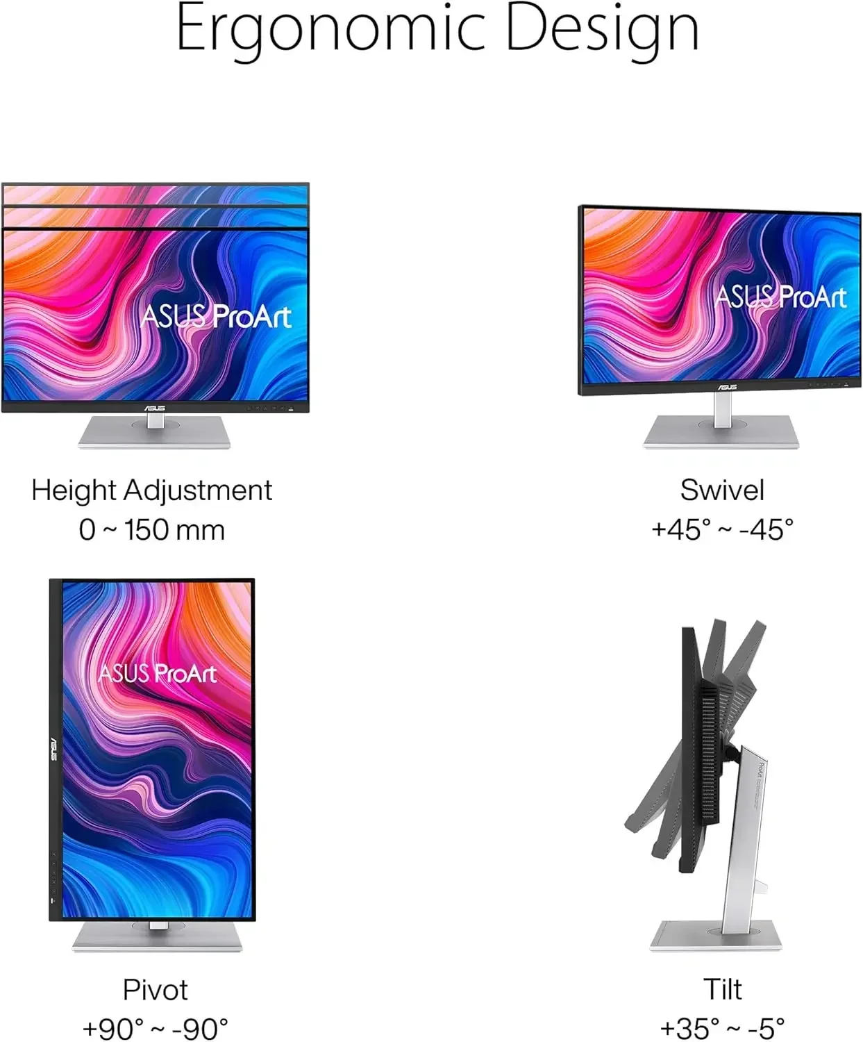 Asus ProArt PA279CV 27-inch 4K UHD Professional IPS Monitor with USB-C - Thumbnail 3