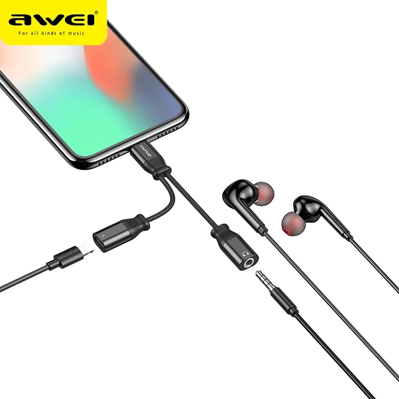 محول سماعات Awei CL-73 من Lightning إلى AUX 3.5 مم للآيفون - Image 12