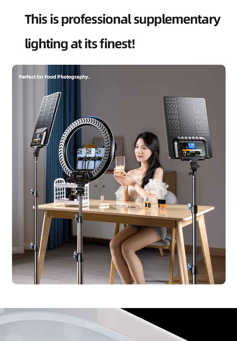 إضاءة لوحة RGB RTAKO AR-GTB-P300TS مقاس 19 إنش بشاشة رقمية بدون حامل - Image 13