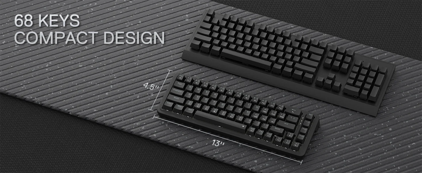 Redragon K709 NOVA 65% Wired RGB Mechanical Gaming Keyboard, 68 Keys, Black - Thumbnail 11