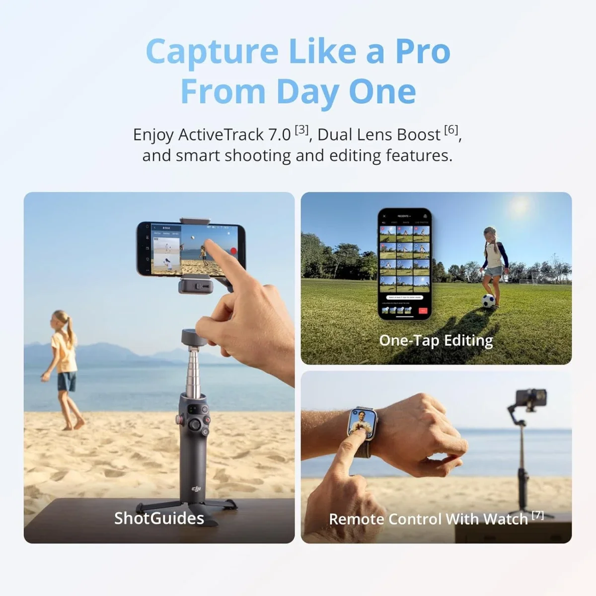DJI Osmo Mobile 8 Phone Gimbal Stabilizer with AI Tracking, 360° Pan and 10-Hour Battery - Thumbnail 7