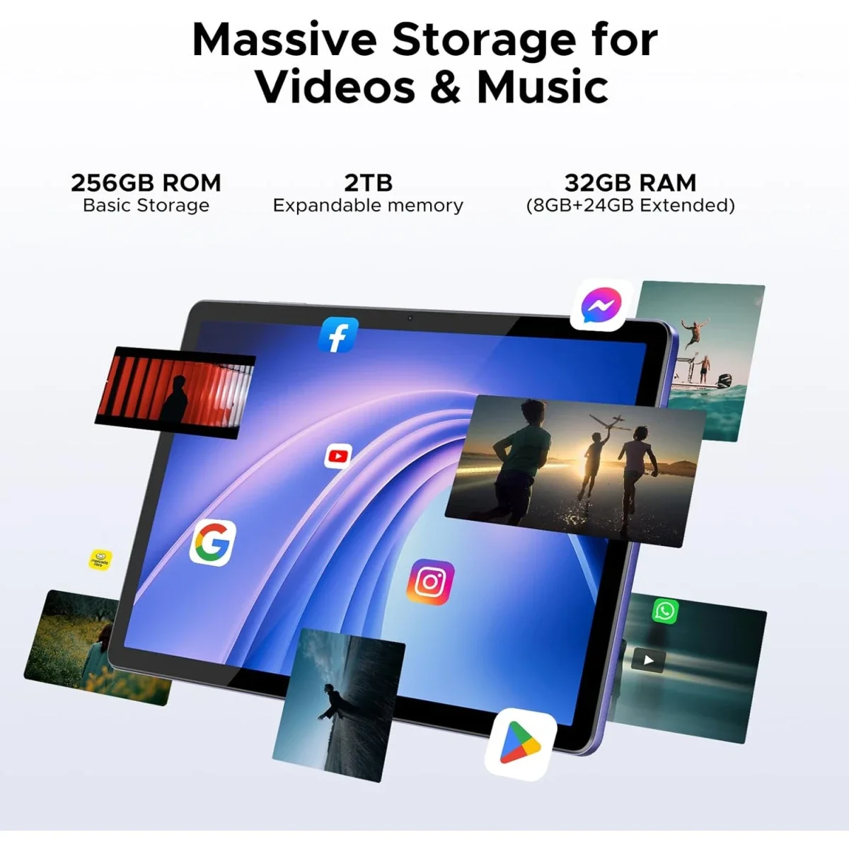 جهاز لوحي DOOGEE Tab G6 Plus VIB Edition بشاشة 11 إنش LTE وذاكرة 8GB وسعة 256GB، أسود - Thumbnail 4