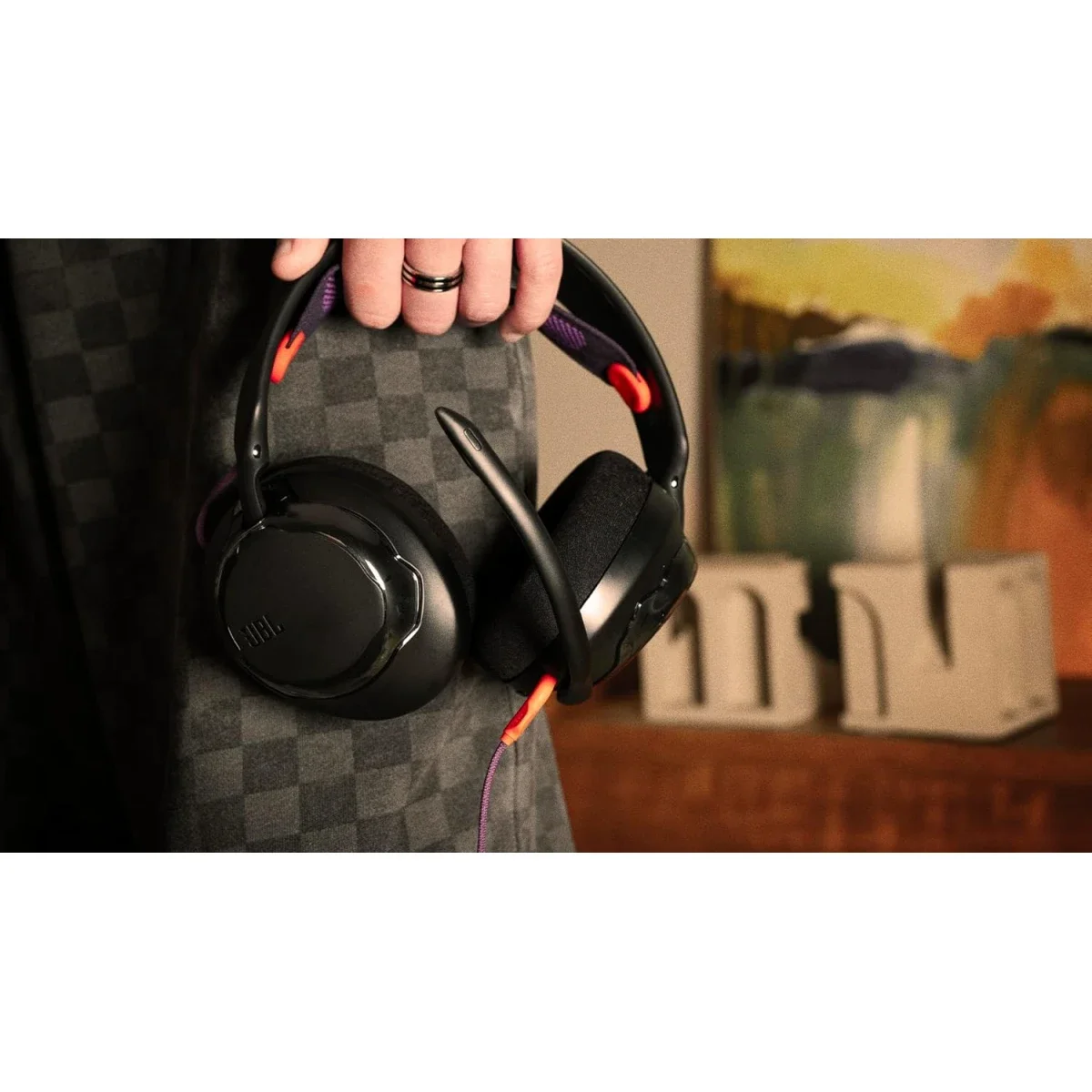 سماعة رأس ألعاب JBL Quantum 255 سلكية فوق الأذن بكابل 3.5 مم، أسود - Image 5