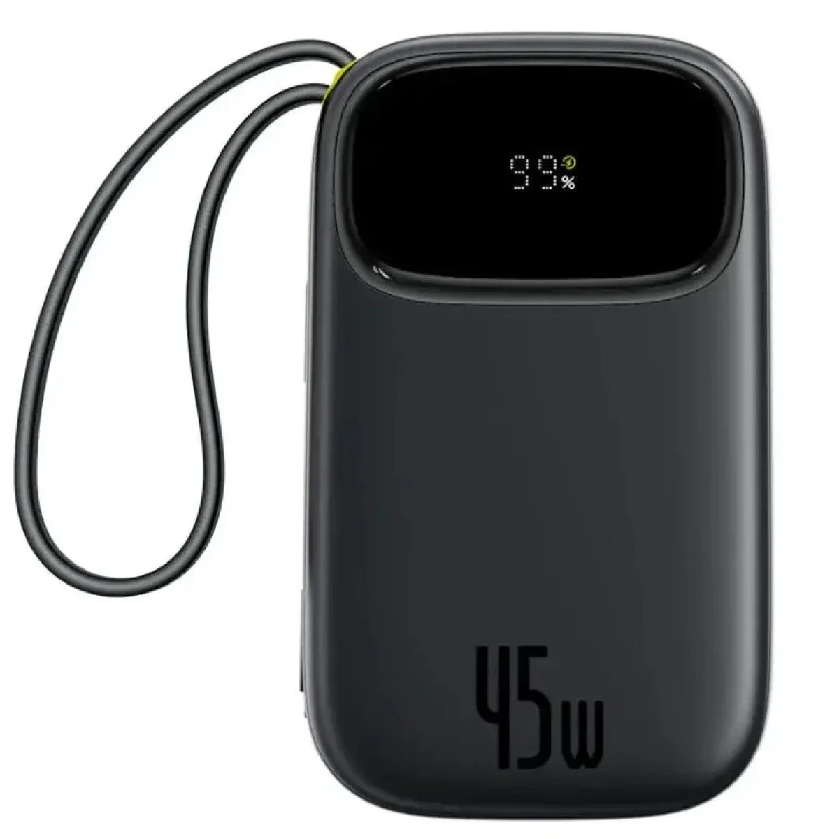 Baseus Qpow 3 Cosmic 10000mAh 45W Power Bank with 2 Built-in USB-C Cables - Black - Thumbnail 2