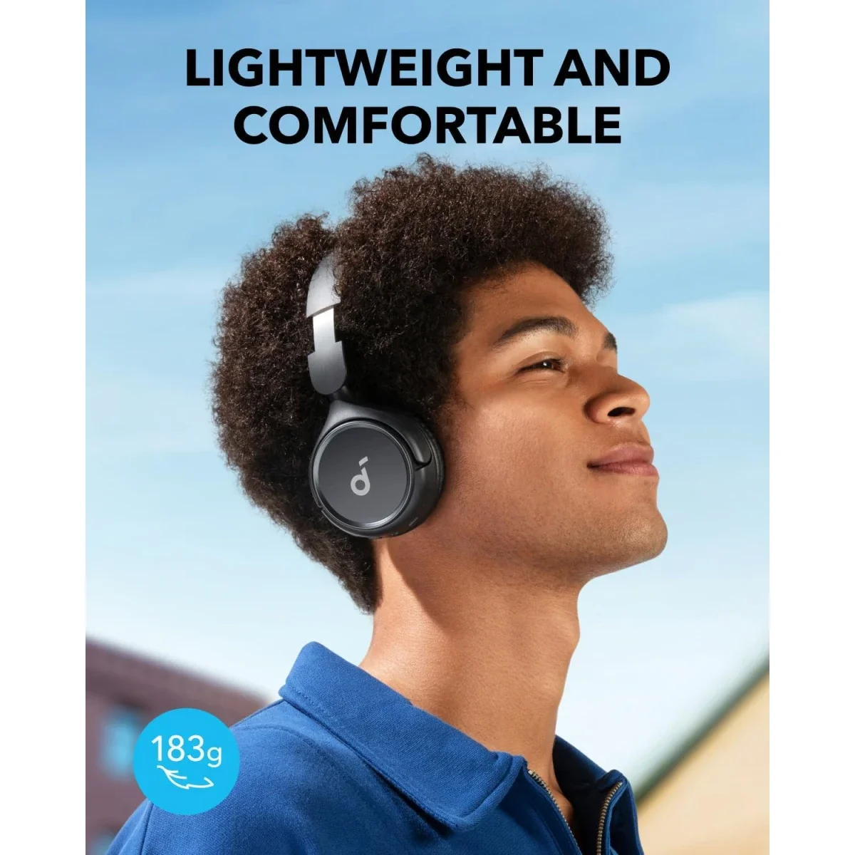 Anker Soundcore H30i Wireless On-Ear Headphones, Bluetooth 5.3, 70H Playtime, Black - Thumbnail 5
