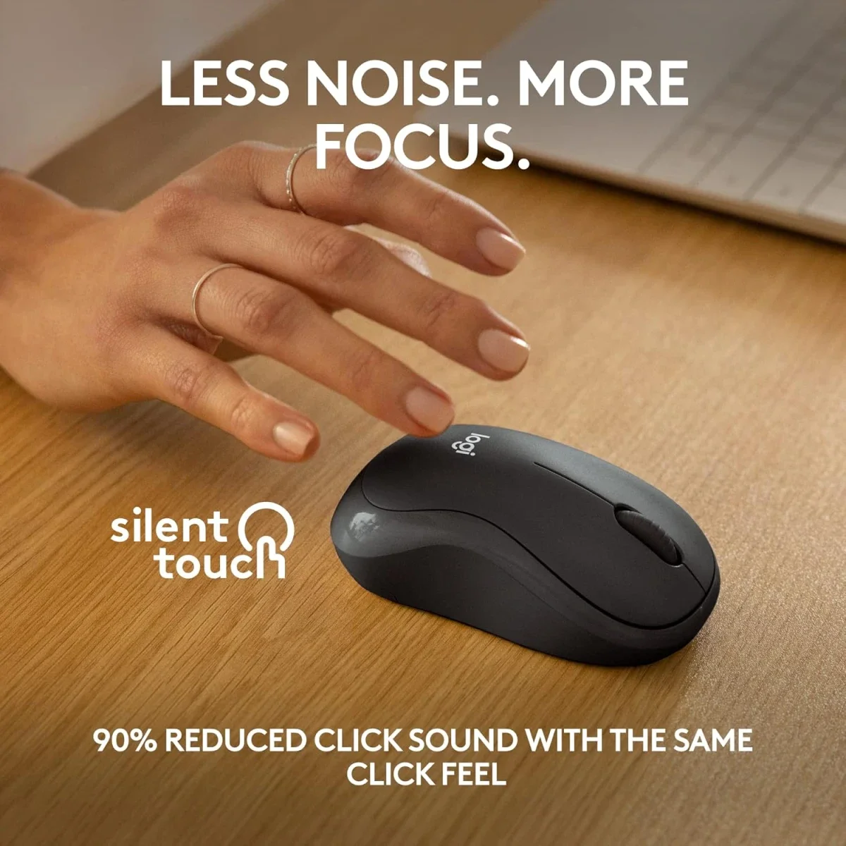 ماوس Logitech M240 Silent بلوتوث لاسلكي صامت - جرافيت - Thumbnail 3