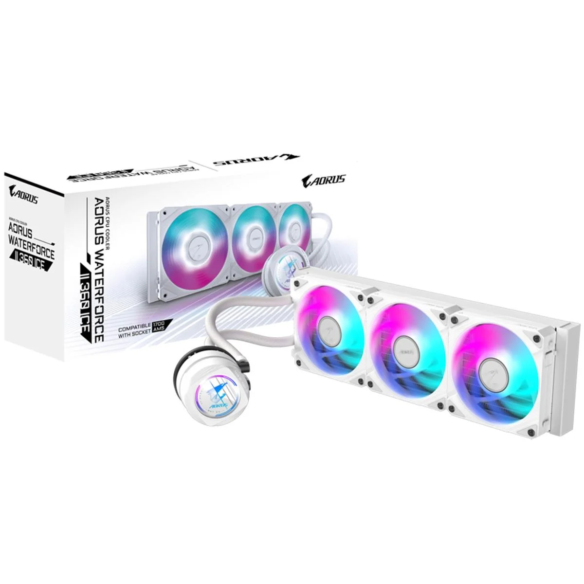GIGABYTE AORUS WATERFORCE II 360 ICE 360mm ARGB AIO CPU Liquid Cooler