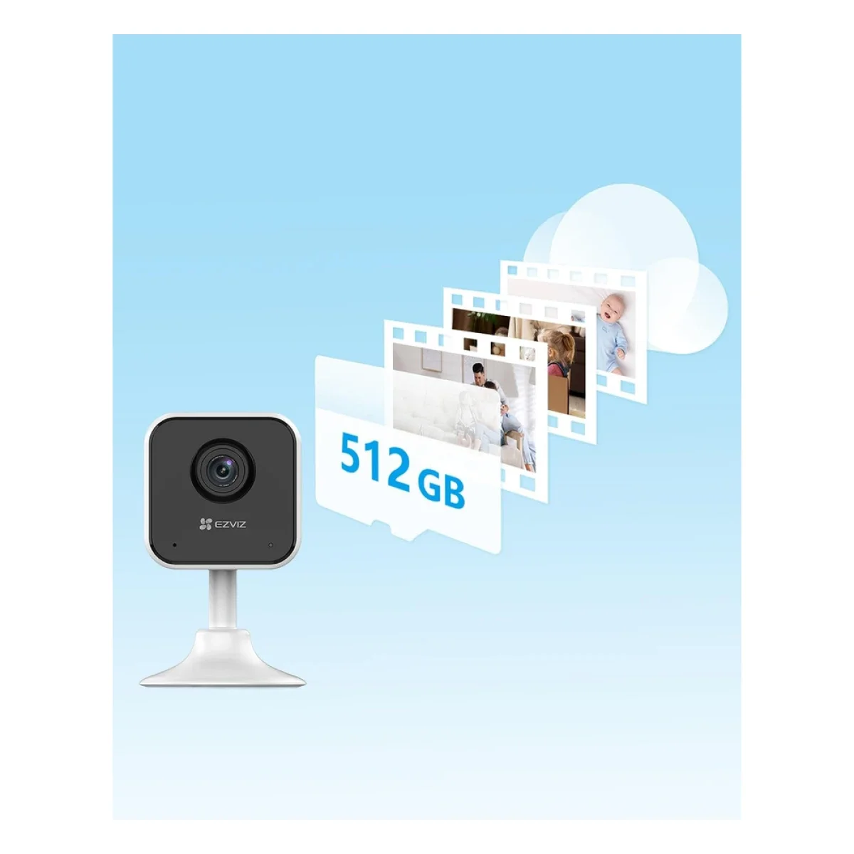 كاميرا مراقبة داخلية EZVIZ H1c Wi-Fi بدقة 1080p Full HD وعدسة واسعة 108°، أبيض - Image 7