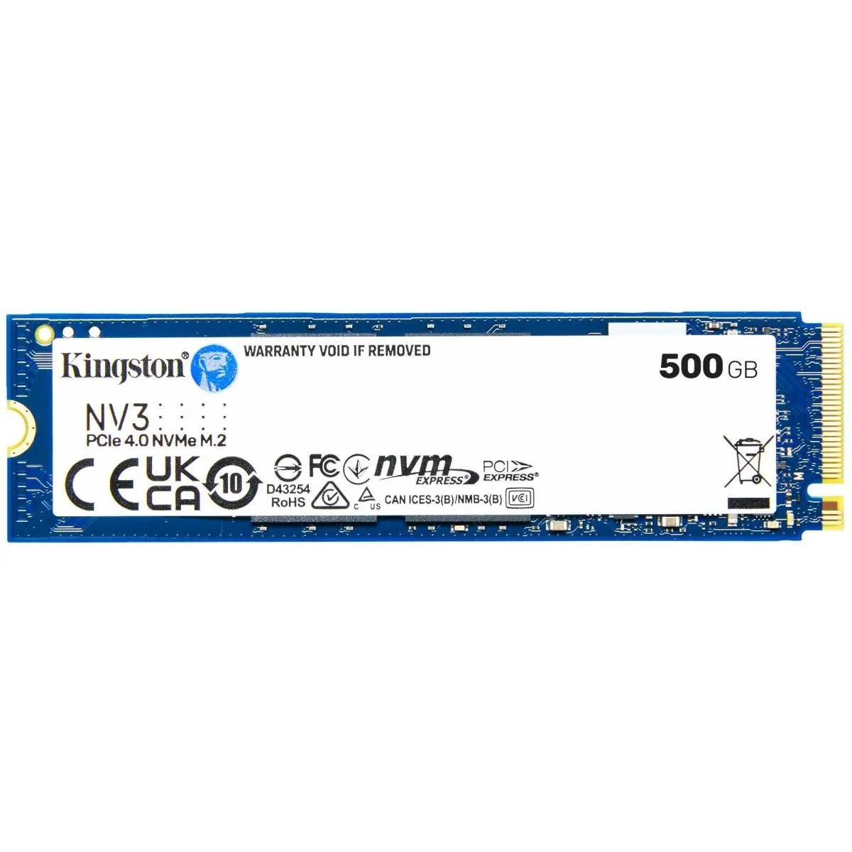 قرص SSD Kingston NV3 بسعة 500GB M.2 NVMe PCIe 4.0 بسرعة قراءة تصل إلى 5000MB/s - Image 2