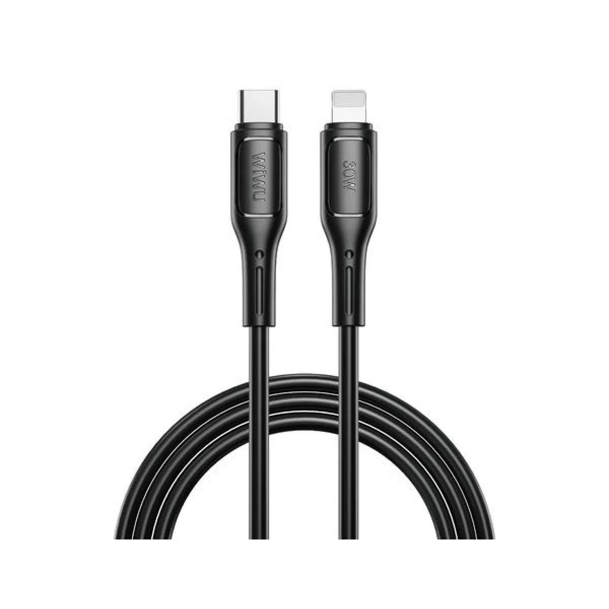 كابل شحن سريع WIWU Wi-C04E Starlink بقدرة 30 واط من USB-C إلى Lightning - أسود - Image 2